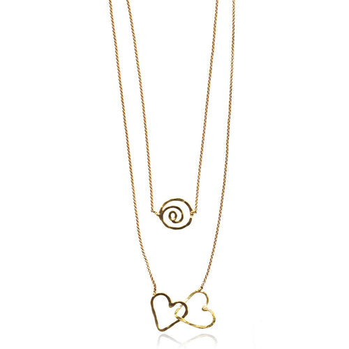 Hearts and Spiral Necklace