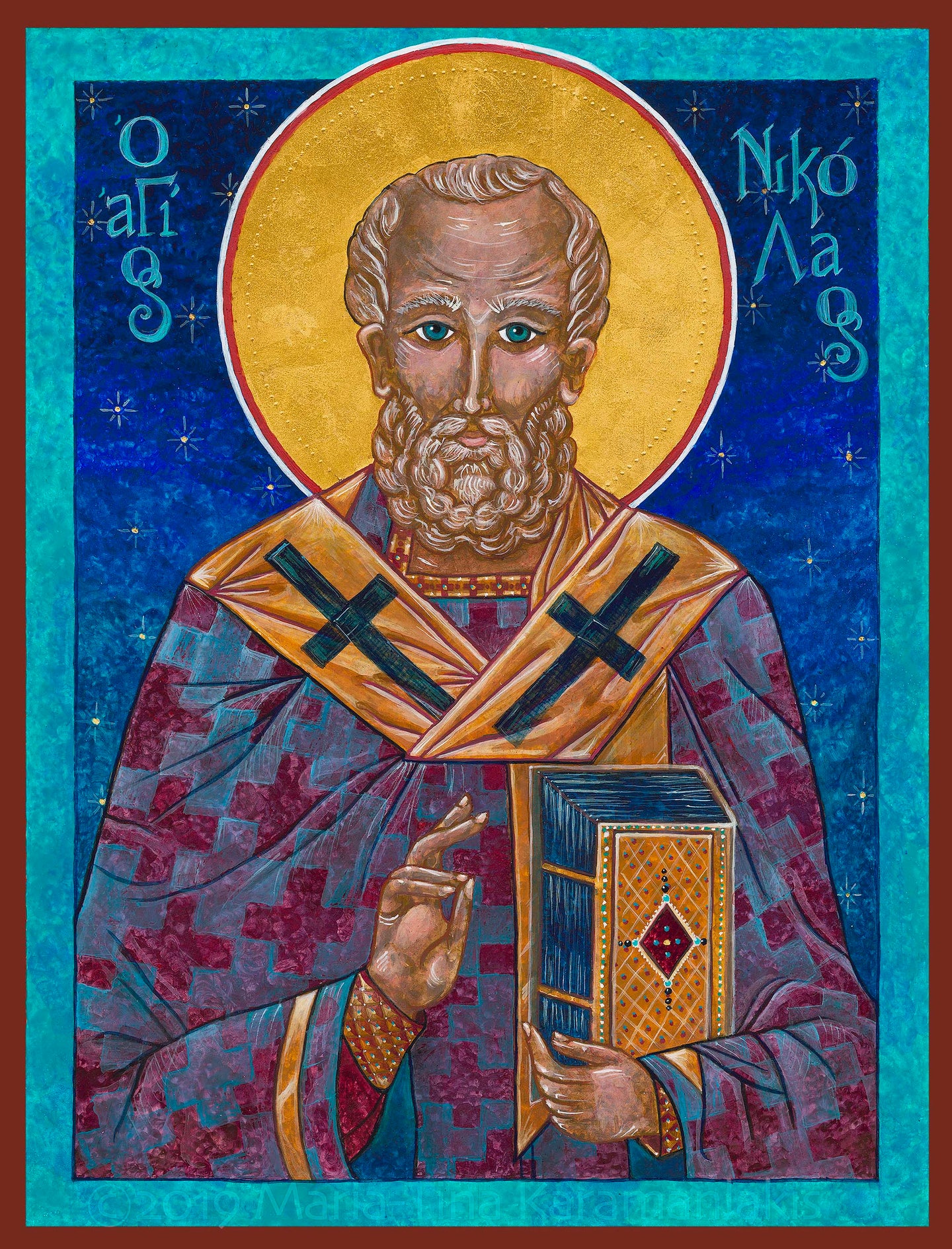 St. Nicholas the Miracleworker -  Giclèe Artisan Canvas Print 9.25