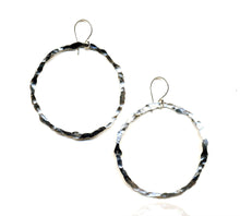 Sterling Silver Halo Hoops