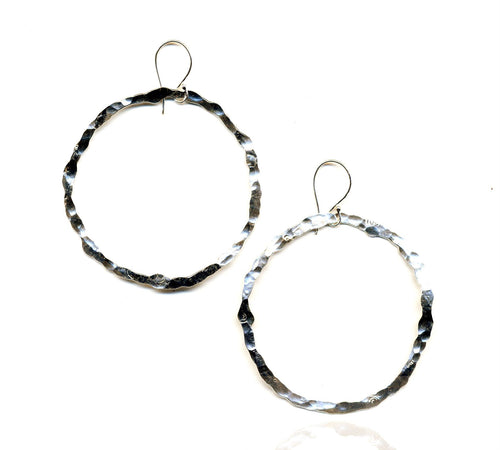 Sterling Silver Halo Hoops