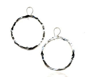 Sterling Silver Halo Hoops