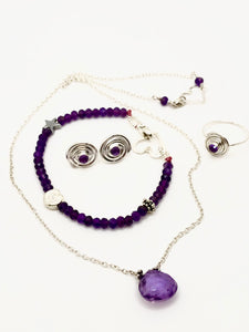 Divine Love Amethyst Gemstone Necklace