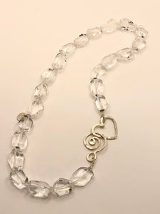 Quartz Crystal Pebble Necklace