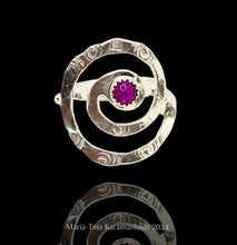 Spiral of Life with Ruby Ring