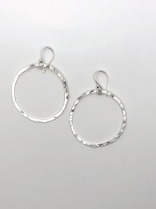 Sterling Silver Halo Hoops