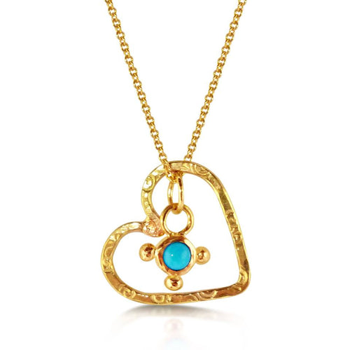Gold Mini Stellar Pendant & Open Floating Heart Necklace