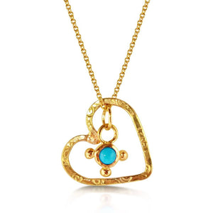Gold Mini Stellar Pendant & Open Floating Heart Necklace
