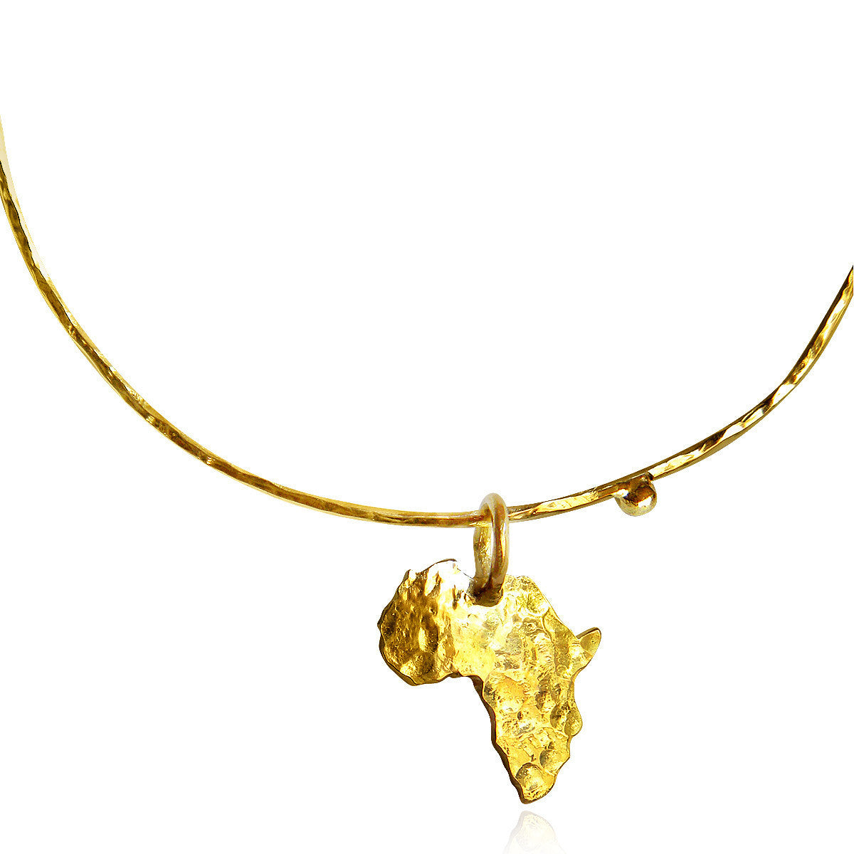 Daraja Bangle in Solid Gold / Africa charm