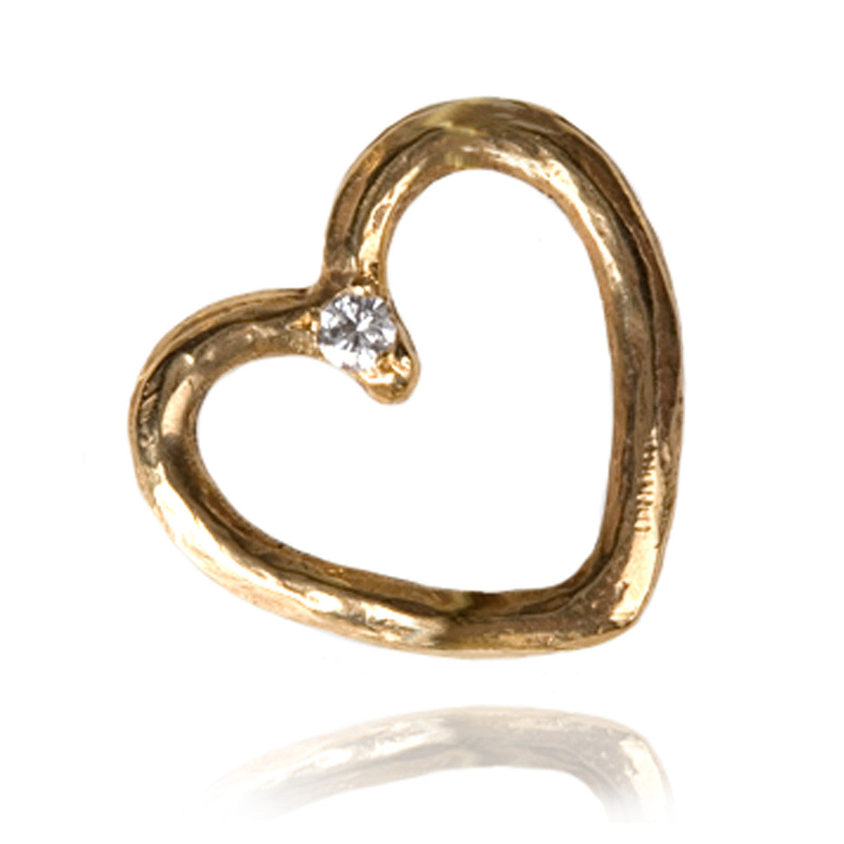 Open Floating Heart Diamond Pendant