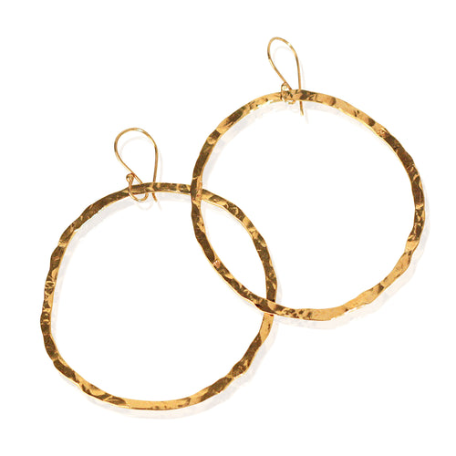 Golden Halo Hoops in 24k gold vermeil