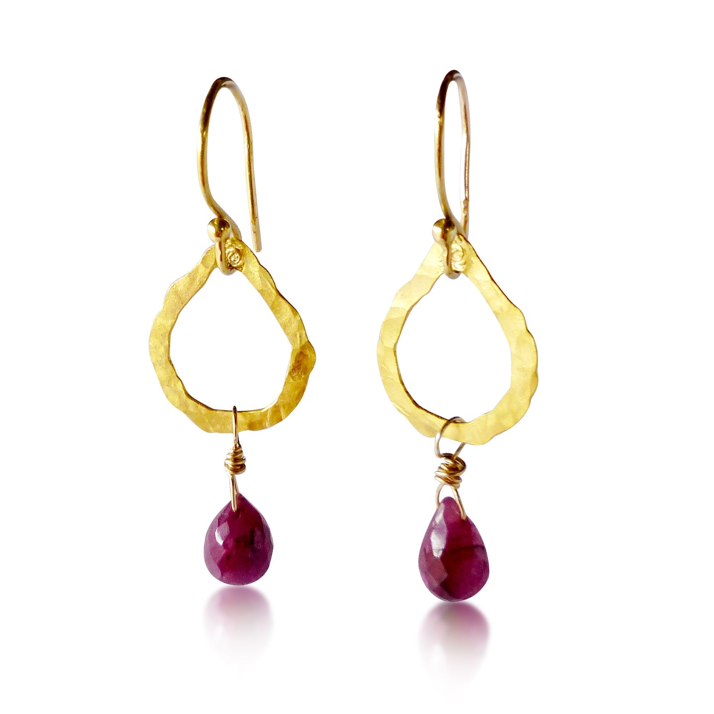 Ruby Raindrop Earrings