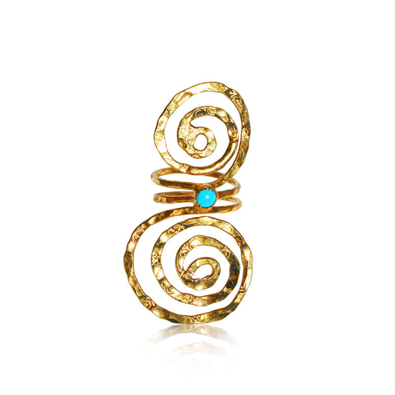 Double Spiral Goddess Ring