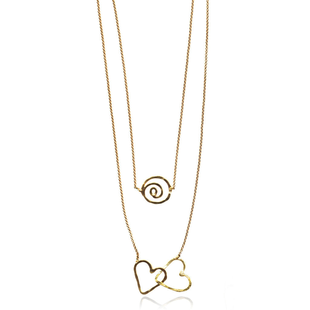 Hearts and Spiral Necklace