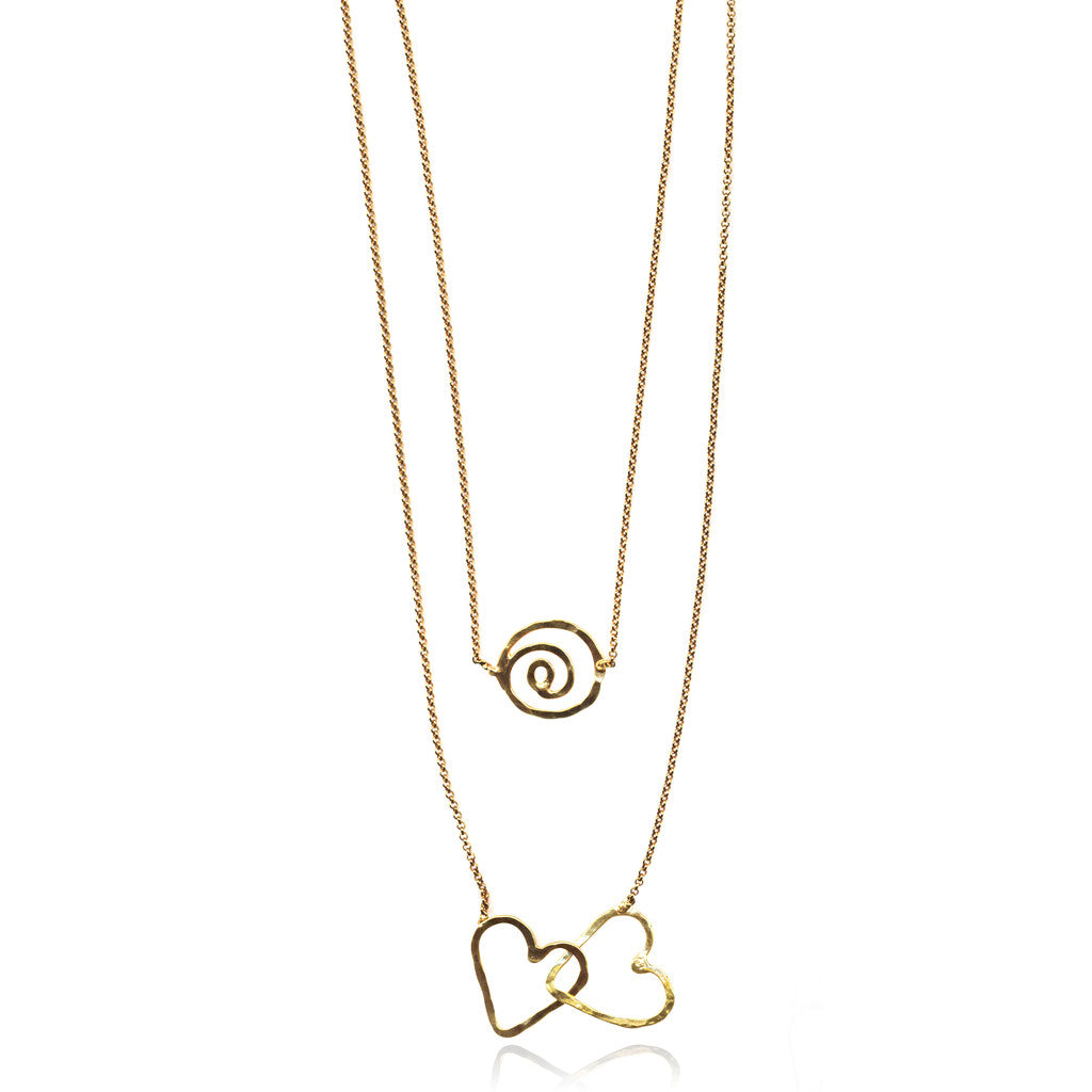 Hearts and Spiral Necklace