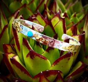 Golden Glow Cuff Bracelet with a Secret!