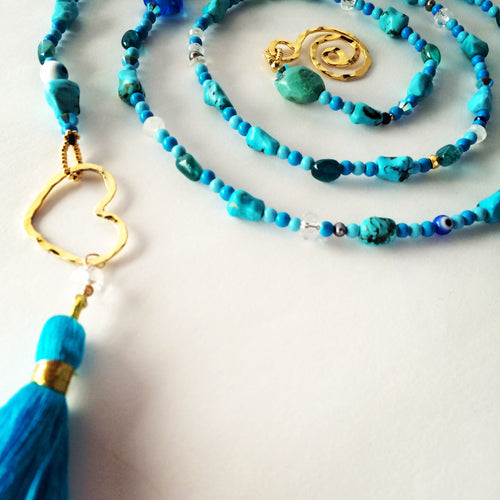Miami Love Lariat in Turquoise