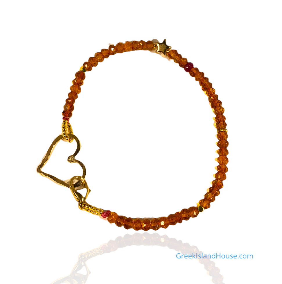 Citrine Abundance Bracelet with Star