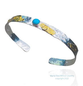Golden Glow Cuff Bracelet with a Secret!