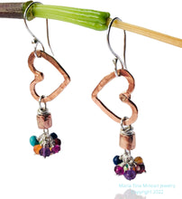 "Iris" Goddess of the Rainbow Open Heart Earrings