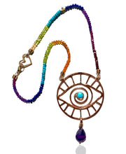 "Iris" Goddess of the Rainbow Open Heart Earrings