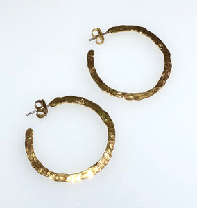 Golden Halo Hoops in 24k gold vermeil