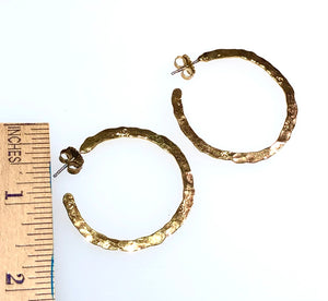 Golden Halo Hoops in 24k gold vermeil