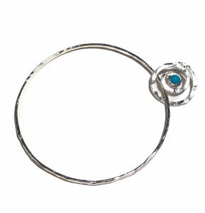 Sterling Spiral of Life with Turquoise Bangle