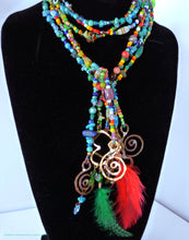 Love Bead Lariat in Green