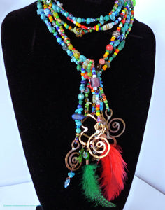 Love Beads Triple Lariat