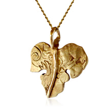 Fig Leaf "Siko" Necklace in Ancient Bronze