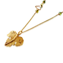 Fig Leaf "Siko" Necklace in Ancient Bronze