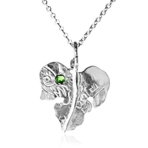 Fig Leaf "Siko" Necklace in Sterling Silver