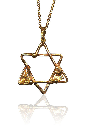 Golden Star of David Pendant