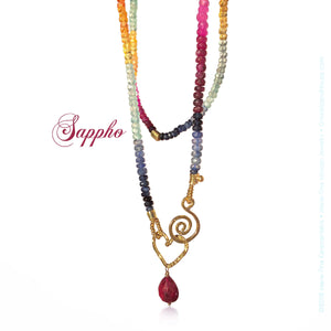 Sappho Sapphire, Emerald, Ruby Necklace