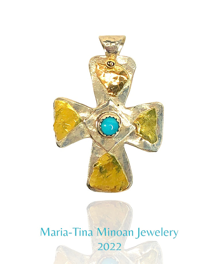 Radiant Cross with Turquoise