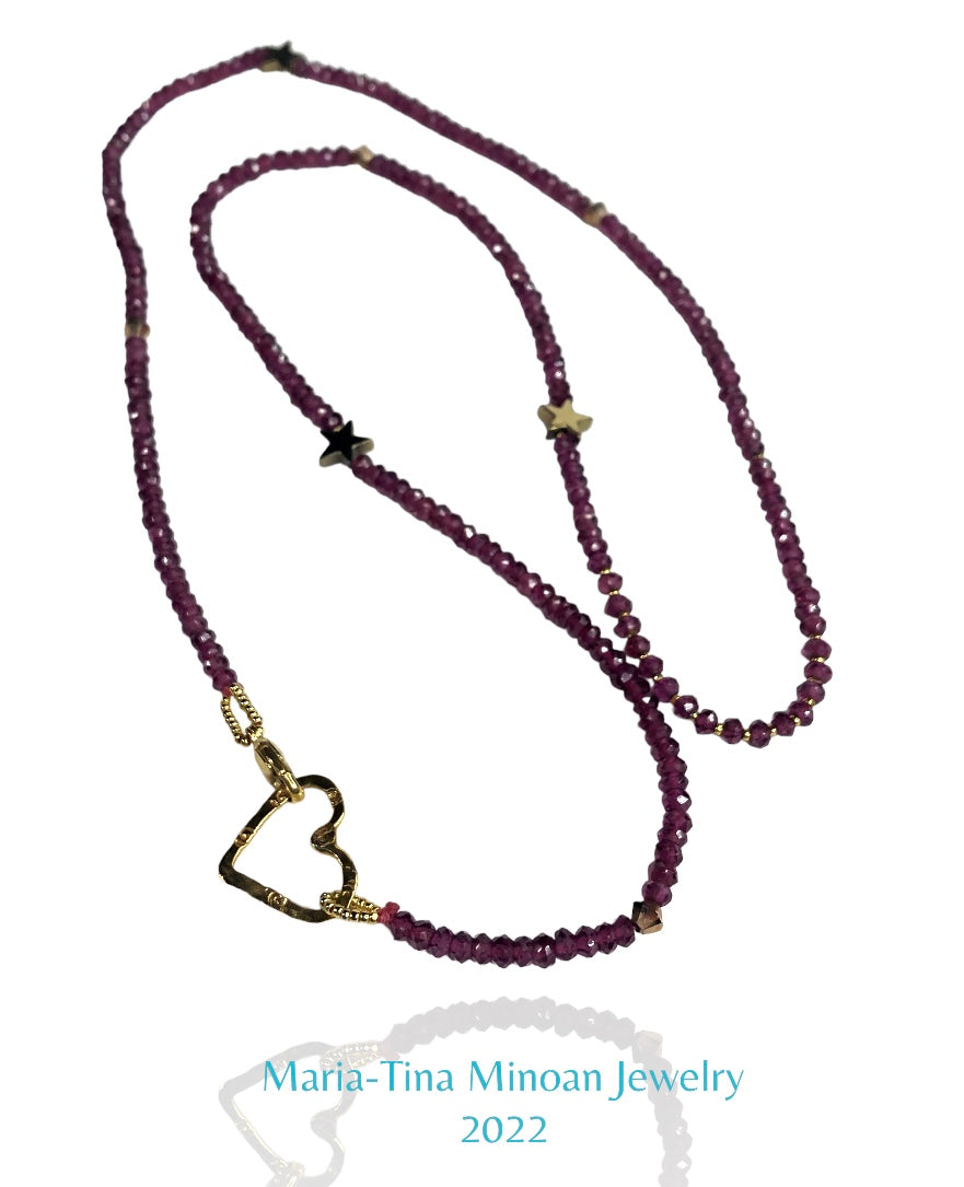 Faceted Garnet Necklace