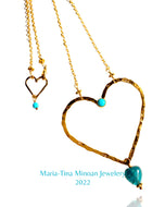 Open Floating Heart Necklace