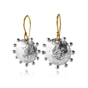 Athena's Shield Earrings in Sterling Silver