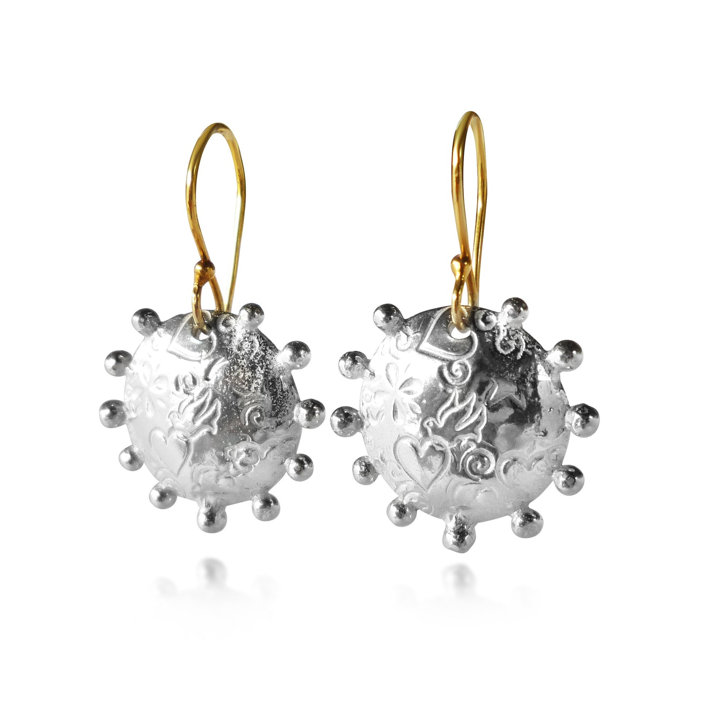 Athena's Shield Earrings in Sterling Silver