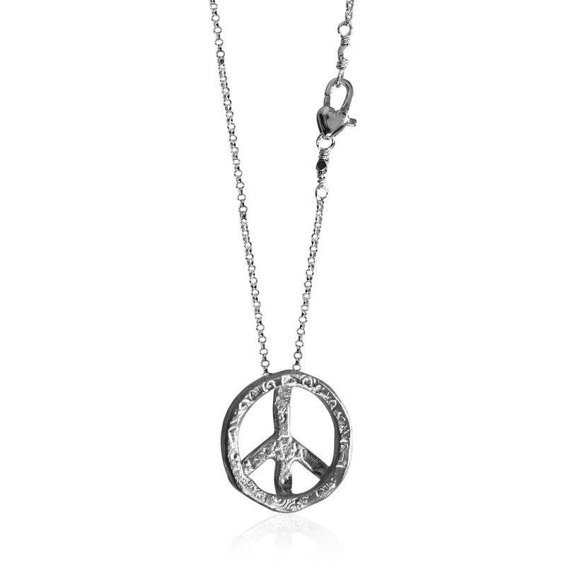 18K Rose Gold Diamond Peace Necklace | Noémie